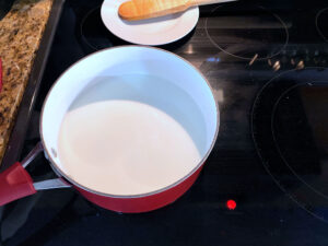 Warming the Milk to Make Ricotta