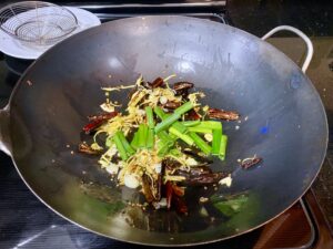 Green Parts of Scallions Go next for General Tso's Chicken