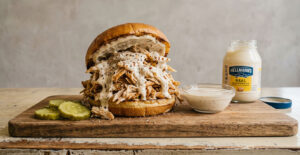 Alabama's Pulled Chicken with White BBQ Sauce