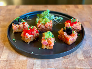 Crispy Rice with Spicy Tuna & Tobiko Trio