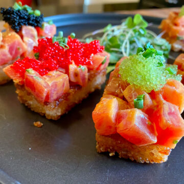 Crispy Rice with Spicy Tuna & Tobiko Trio Recipe