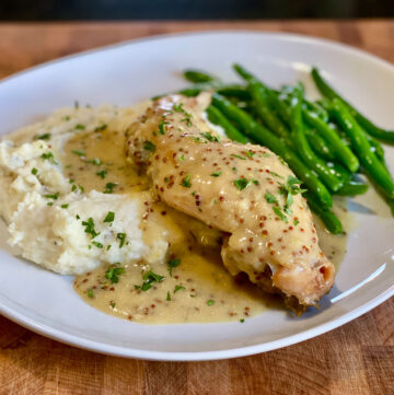 Rabbit Legs in Mustard Sauce